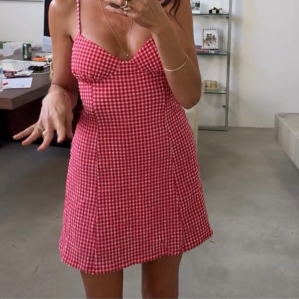 Resa x Joelle fletcher collab Joelle gingham mini dress.NWOT - Picture 2 of 6